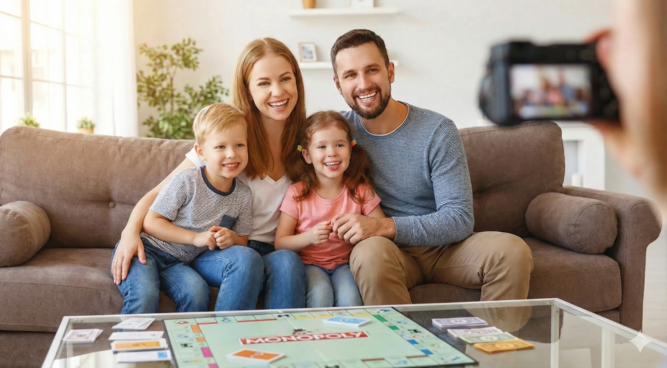 Happy Miami family enjoying clean air after full AC system cleaning