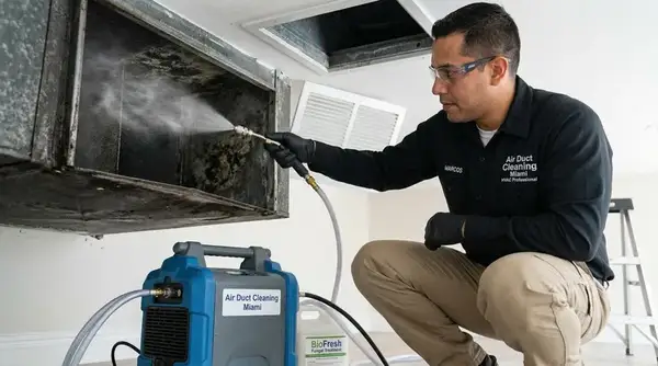 AC sanitization and deodorization service in Davie FL