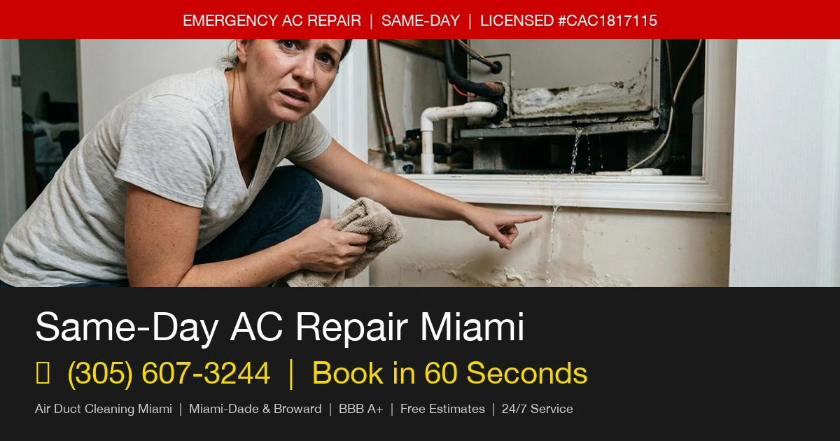 AC leaking water Miami