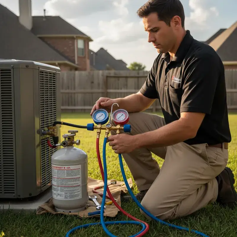 AC freon level testing and calibration